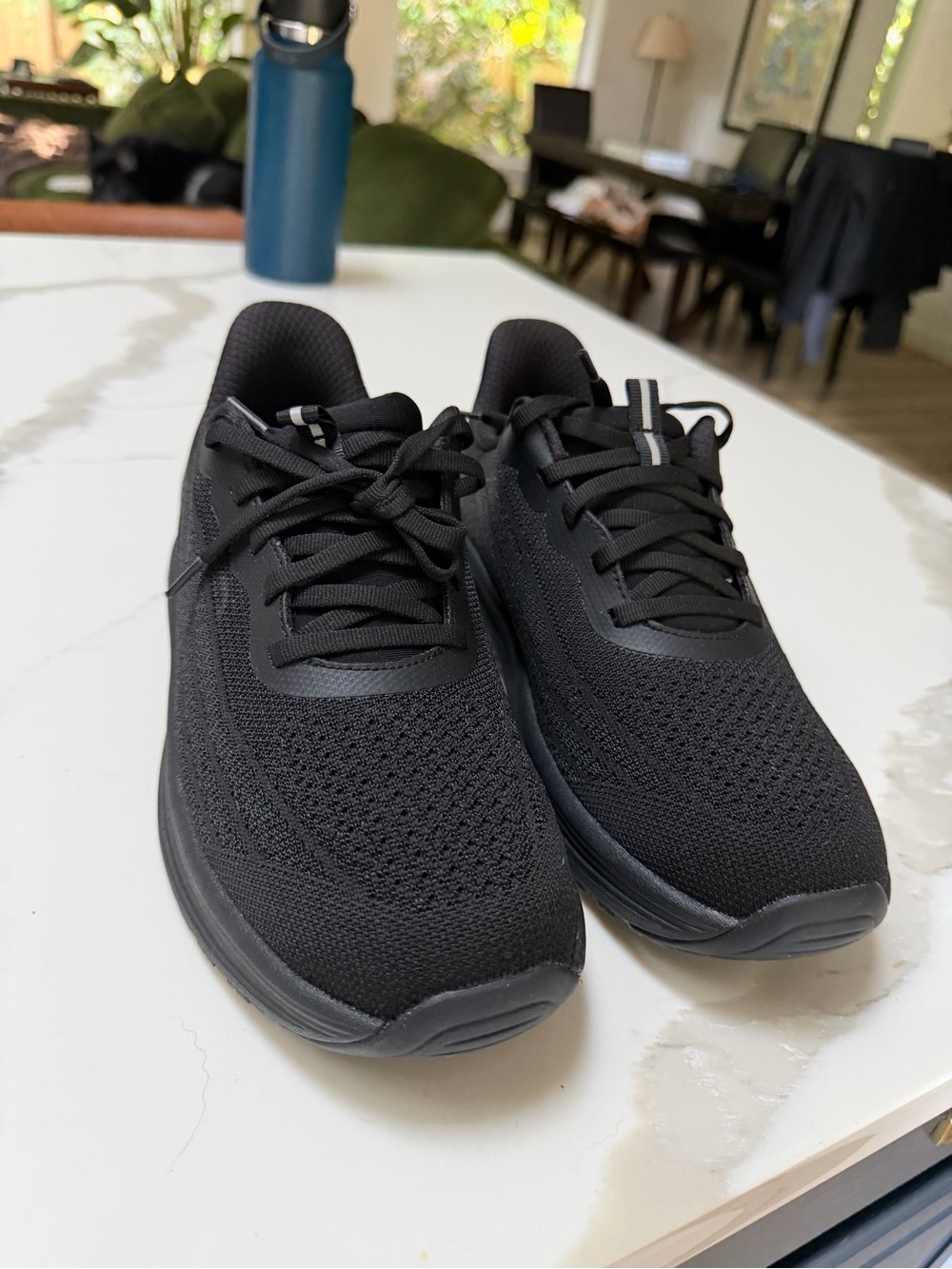 Women's Black Orthopedic Lace-Up Sneakers - Lightweight Everyday Comfort